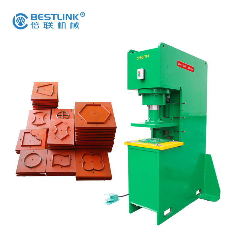 Máquina de prensa hidráulica para hacer adoquines a partir de la losa de mármol residual, más de 45 formas para elegir.